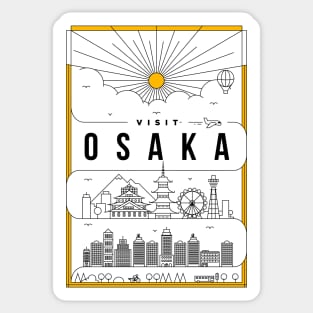 Osaka Minimal Lineal Poster Sticker